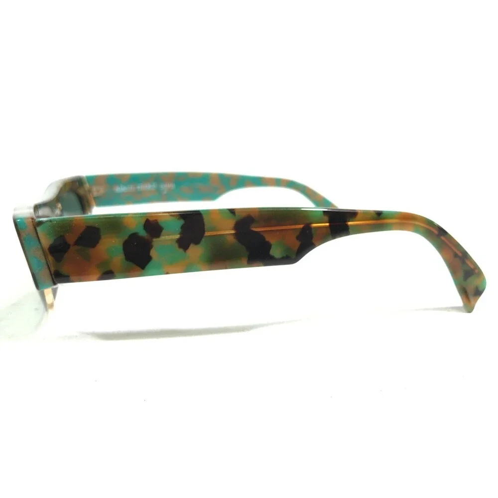 Vintage Alain Mikli Sunglasses 616 9001 Brown Green Tortoise Gold Green Lenses